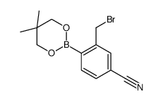 3-(bromomethyl)-4-(5,5-dimethyl-1,3,2-dioxaborinan-2-yl)benzonitrile Structure