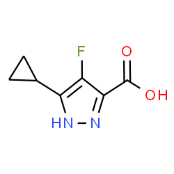 1H-Pyrazole-3-carboxylicacid,5-cyclopropyl-4-fluoro-(9CI) Structure
