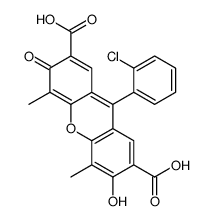 9-(2-Chlorophenyl)-6-hydroxy-4,5-dimethyl-3-oxo-3H-xanthene-2,7-dicarboxylic acid Structure