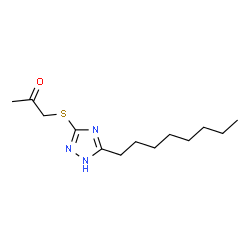 1-[(5-octyl-1H-1,2,4-triazol-3-yl)sulfanyl]propan-2-one结构式