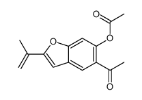 (5-acetyl-2-prop-1-en-2-yl-1-benzofuran-6-yl) acetate结构式