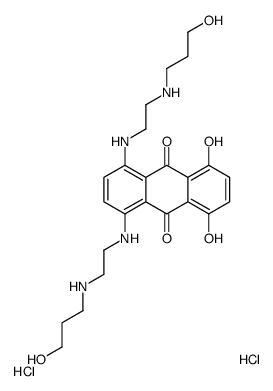 1,4-dihydroxy-5,8-bis[2-(3-hydroxypropylamino)ethylamino]anthracene-9,10-dione,dihydrochloride Structure