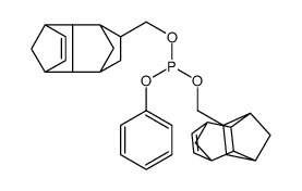 Phosphorous acid bis[[(1,2,3,4,4a,5,8,8a-octahydro-1,4:5,8-dimethanonaphthalen)-2-yl]methyl]phenyl ester Structure