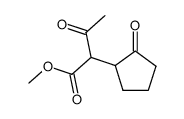 methyl 3-oxo-2-(2-oxocyclopentyl)butanoate结构式