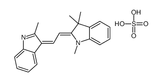 hydrogen sulfate,1,3,3-trimethyl-2-[(E)-2-(2-methyl-1H-indol-3-yl)ethenyl]indol-1-ium Structure