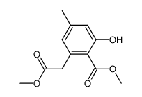 methyl (3-hydroxy-2-methoxycarbonyl-5-methylphenyl)acetate结构式