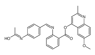 (6-methoxy-2-methylquinolin-4-yl) 2-[(4-acetamidophenyl)methylideneamino]benzoate结构式