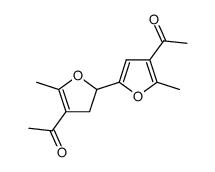3-acetyl-2-methyl-5-(3-acetyl-2-methyl-5-furyl)-4,5-dihydrofuran Structure