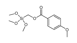 (4-methoxybenzoyloxymethyl)trimethoxysilane结构式
