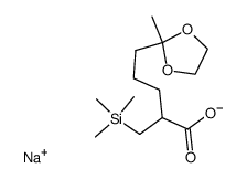 sodium 5-(2-methyl-1,3-dioxolan-2-yl)-2-((trimethylsilyl)methyl)pentanoate Structure