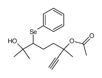 1-ethynyl-5-hydroxy-1,5-dimethyl-4-phenylselenenylhexyl acetate Structure