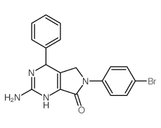 7H-Pyrrolo[3,4-d]pyrimidin-7-one,2-amino-6-(4-bromophenyl)-1,4,5,6-tetrahydro-4-phenyl- structure