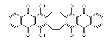 6,9,16,19-tetrahydroxy-7,8,17,18-tetrahydrocycloocta[1,2-b:5,6-b']dianthracene-5,10,15,20-tetraone结构式