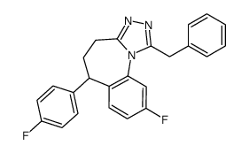 1-benzyl-9-fluoro-6-(4-fluorophenyl)-5,6-dihydro-4H-[1,2,4]triazolo[4,3-a][1]benzazepine结构式