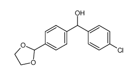 (4-(1,3-dioxolan-2-yl)phenyl)(4-chlorophenyl)methanol Structure