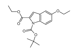 1-(tert-butyl) 2-ethyl 5-ethoxy-1H-indole-1,2-dicarboxylate Structure
