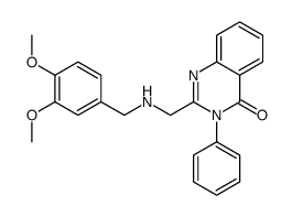 2-[[(3,4-dimethoxyphenyl)methylamino]methyl]-3-phenylquinazolin-4-one结构式