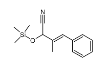 (E)-3-Methyl-4-phenyl-2-(trimethylsilyloxy)-2-butennitril结构式