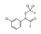 N-(3-chlorophenyl)-N-[dichloro(fluoro)methyl]sulfanylcarbamoyl fluoride Structure