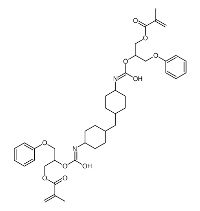 [2-[[4-[[4-[[1-(2-methylprop-2-enoyloxy)-3-phenoxypropan-2-yl]oxycarbonylamino]cyclohexyl]methyl]cyclohexyl]carbamoyloxy]-3-phenoxypropyl] 2-methylprop-2-enoate结构式