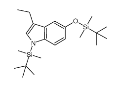 1-(tert-butyldimethylsilanyl)-5-(tert-butyldimethylsilanyloxy)-3-ethyl-1H-indole结构式