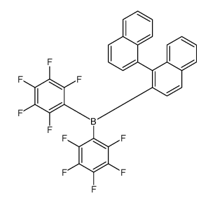 (1-naphthalen-1-ylnaphthalen-2-yl)-bis(2,3,4,5,6-pentafluorophenyl)borane结构式
