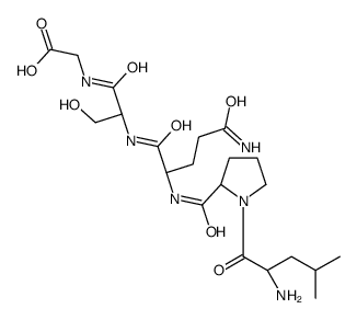 2-[[(2S)-2-[[(2S)-5-amino-2-[[(2S)-1-[(2S)-2-amino-4-methylpentanoyl]pyrrolidine-2-carbonyl]amino]-5-oxopentanoyl]amino]-3-hydroxypropanoyl]amino]acetic acid结构式