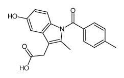 2-[5-hydroxy-2-methyl-1-(4-methylbenzoyl)indol-3-yl]acetic acid结构式
