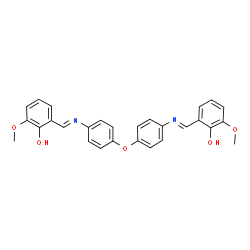 2,2-{oxybis[benzene-4,1-diylnitrilo(E)methylylidene]}bis(6-methoxyphenol) structure