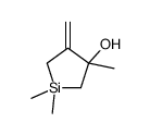 1,1,3-trimethyl-4-methylidenesilolan-3-ol结构式