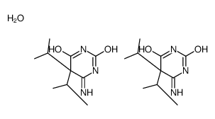 6-amino-5,5-di(propan-2-yl)pyrimidine-2,4-dione,hydrate Structure