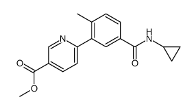 6-(5-Cyclopropylcarbamoyl-2-methyl-phenyl)-nicotinic acid methyl ester Structure