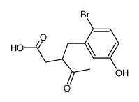 3-Acetyl-4-(2-bromo-5-hydroxyphenyl)butyric acid Structure