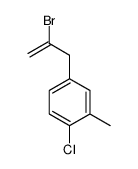 2-Bromo-3-(4-chloro-3-methylphenyl)prop-1-ene structure