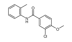 Benzamide, 3-chloro-4-methoxy-N-(2-methylphenyl)结构式