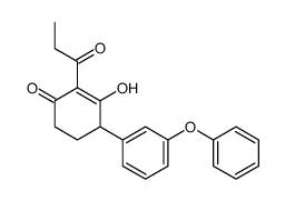 3-hydroxy-4-(3-phenoxyphenyl)-2-propanoylcyclohex-2-en-1-one结构式