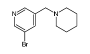 3-Bromo-5-(piperidin-1-ylmethyl)pyridine structure