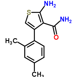 2-AMINO-4-(2,4-DIMETHYL-PHENYL)-THIOPHENE-3-CARBOXYLIC ACID AMIDE结构式