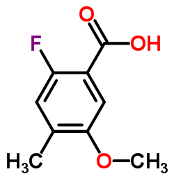 2-Fluoro-5-methoxy-4-methylbenzoic acid structure