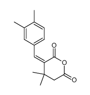 3-[1-(3,4-Dimethyl-phenyl)-meth-(Z)-ylidene]-4,4-dimethyl-dihydro-pyran-2,6-dione结构式