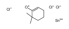 2,2-dimethyl-6-trichlorostannylcyclohexan-1-one Structure