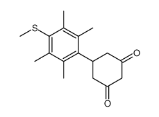 5-(2,3,5,6-tetramethyl-4-methylsulfanylphenyl)cyclohexane-1,3-dione Structure