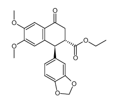 6,7-dimethoxy-3-ethoxycarbonyl-4-(3,4-methylenedioxyphenyl)-3,4-dihydronaphthalene-1(2H)-one结构式