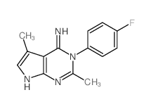 4H-Pyrrolo[2,3-d]pyrimidin-4-imine,3-(4-fluorophenyl)-3,7-dihydro-2,5-dimethyl- structure