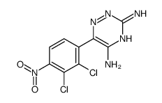 6-(2,3-dichloro-4-nitrophenyl)-1,2,4-triazine-3,5-diamine结构式