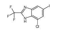 4-chloro-6-iodo-2-(trifluoromethyl)-1H-benzimidazole结构式