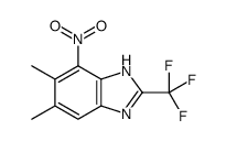 5,6-dimethyl-4-nitro-2-(trifluoromethyl)-1H-benzimidazole结构式