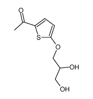 1-[5-(2,3-dihydroxypropoxy)thiophen-2-yl]ethanone结构式
