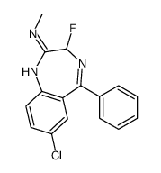 7-chloro-3-fluoro-N-methyl-5-phenyl-3H-1,4-benzodiazepin-2-amine结构式