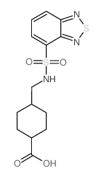 4-{[(2,1,3-benzothiadiazol-4-ylsulfonyl)amino]methyl}cyclohexanecarboxylic acid结构式